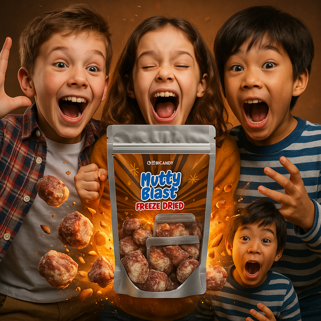 Nutty Blast - Crunchy peanut butter candy with a sweet finish.