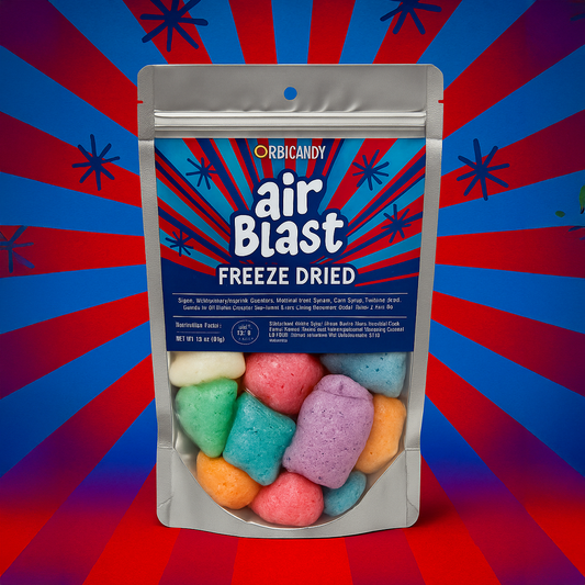 Air Blast - Puffed candy bites with a feather-light crunch.