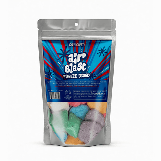Air Blast - Puffed candy bites with a feather-light crunch.