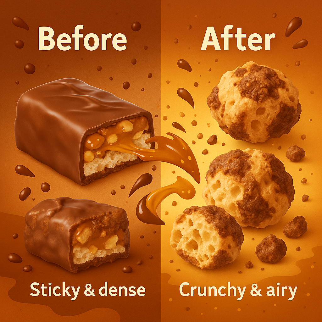 Nutty Blast - Crunchy peanut butter candy with a sweet finish.