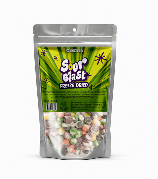 Sour Blast - Tangy, sour, and addictively crunchy candy bites.